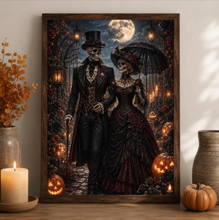 Wallpaper Art And Craft - DIY Diamond Painting, Full Moon Gothic