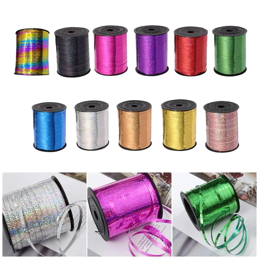 

Sparkling Rainbow Gift Ribbon Glittery Shiny Curling Ribbon 500 Yards of Balloon String for Gift Wrapping Crafts Party