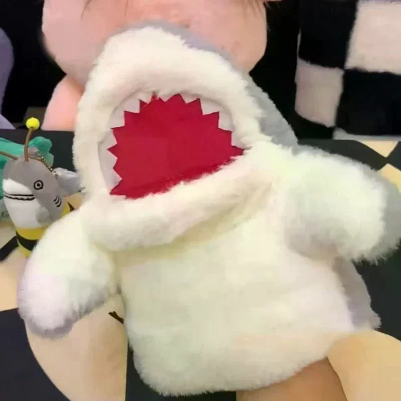 Peluche ripiene Giocattoli animali Squalo grigio Mano Dito Storia Burattino Bambole carine Giocattoli educativi per bambini Squalo simulato Regalo per bambini