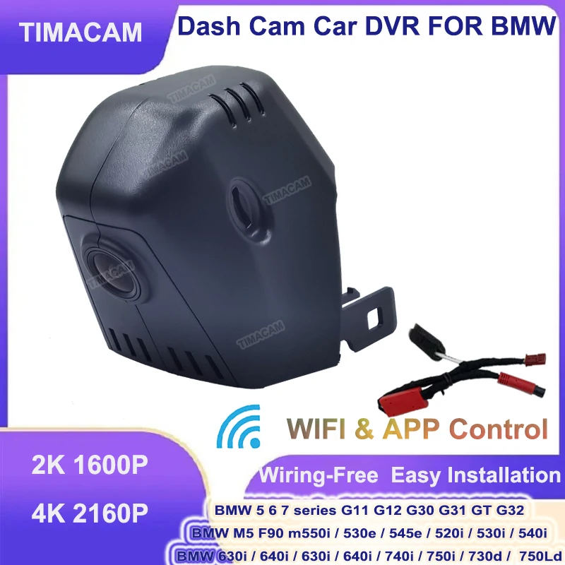 

TIMACAM For BMW 5 6 7series G30 G31 G32 G11 G12 M5 F90 520i 530i 540i m550i 520d 530d 540d 4K Dash Cam Rear Camera Wifi Car DVR