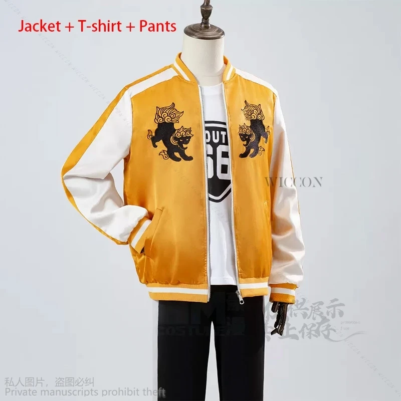 

Wind Breaker Anime Roleplaying Tomiyama Choji Jo Togame Cosplay Costume Embroidery Lion Den College Jacket Daily Wear Top Pants