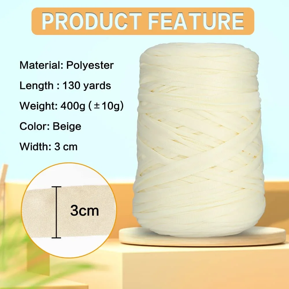 400g Large Cloth Line High Elastic Hook Wrapping Line Mat Woven Hand-Woven Storage Basket Crochet Blanket DIY Material