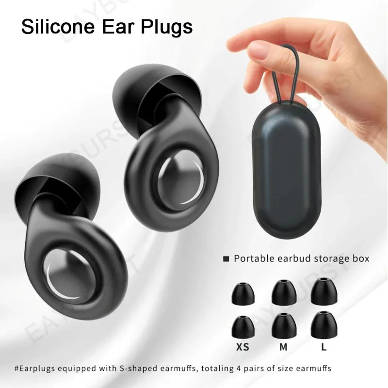 Eayburst Silicone Ear Plugs Anti-noise Earplug for Sleeping Concerts Anti Snoring Earplug Noise Insulation Ear Protectors