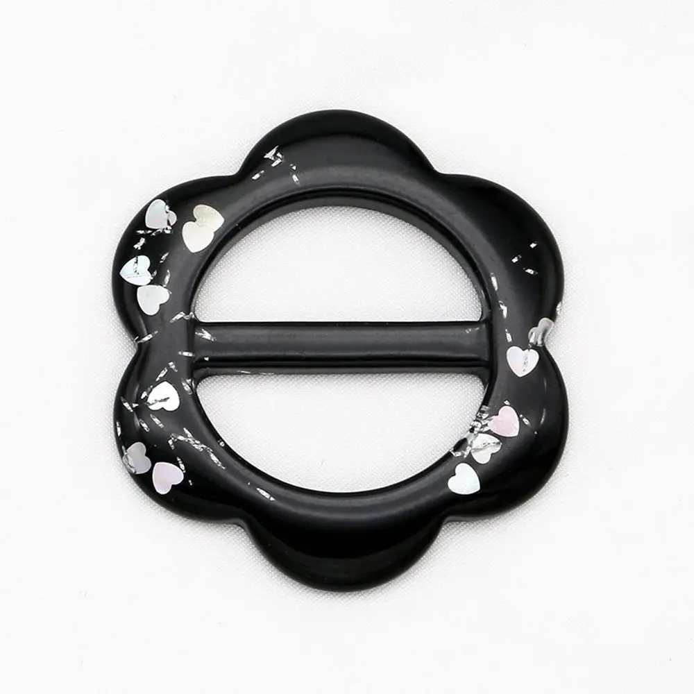 

Simple Scarf Ring Round Flower Garment Accessories Heart T Shirt Clips Resin Scarf Buckle Garment buckle