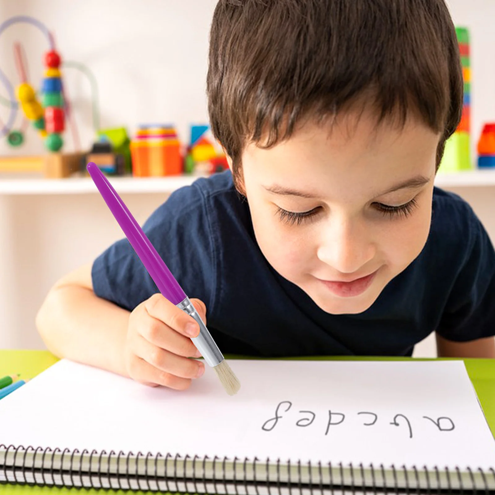 

12Pcs Children Paint Brushes Set Small Round Flat Art Brushes for Watercolor Oil Acrylic Painting Supplies Small Painting Brush