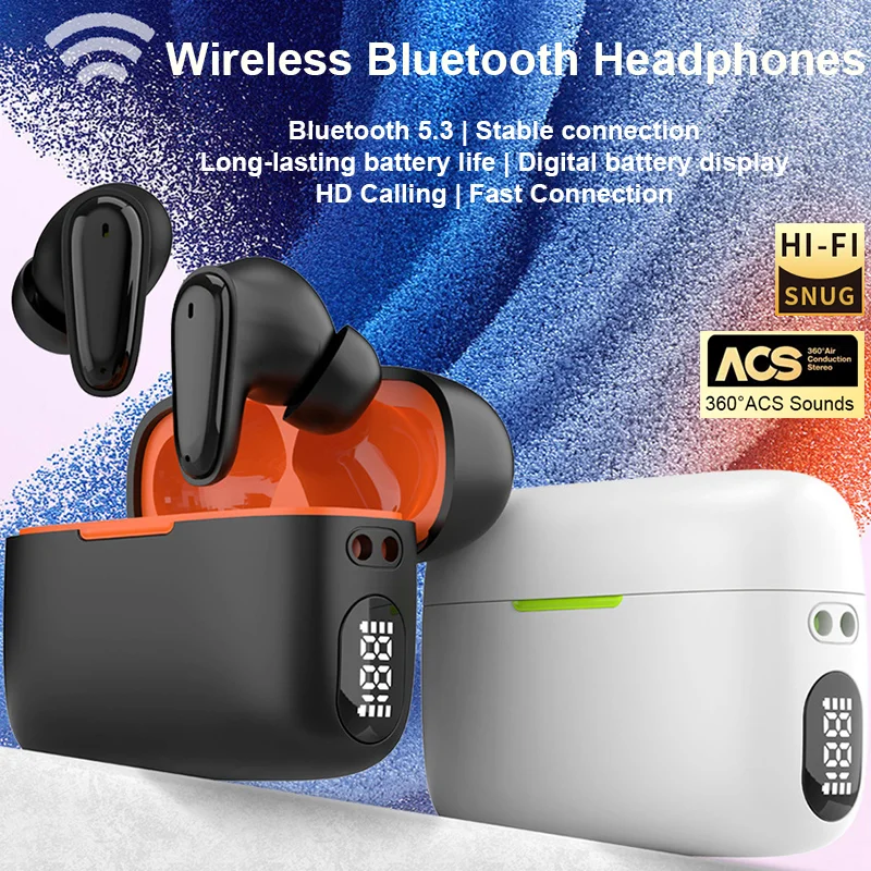 F09 Bluetooth Earphone Excellent Quality Wireless Headphone In-Ear HiFi Headset With Microphone ENC HD-Calling Noise Reduction