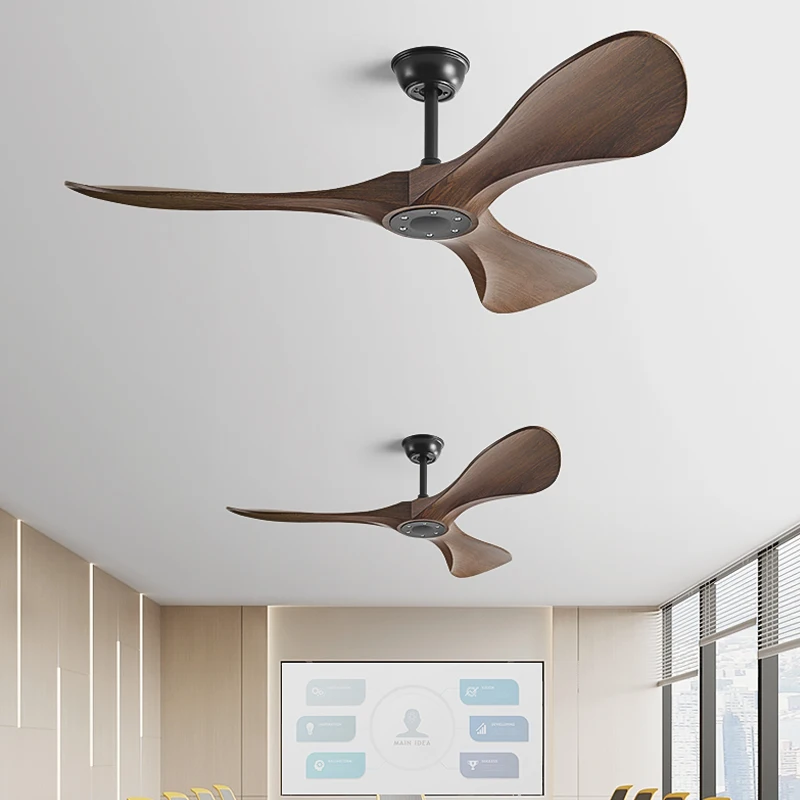 Ventilatore da soffitto da 52 pollici elaborato ed elegante con robuste pale in ABS, alimentato da un efficiente motore CC-35 W perfettamente adatto ai ristoranti