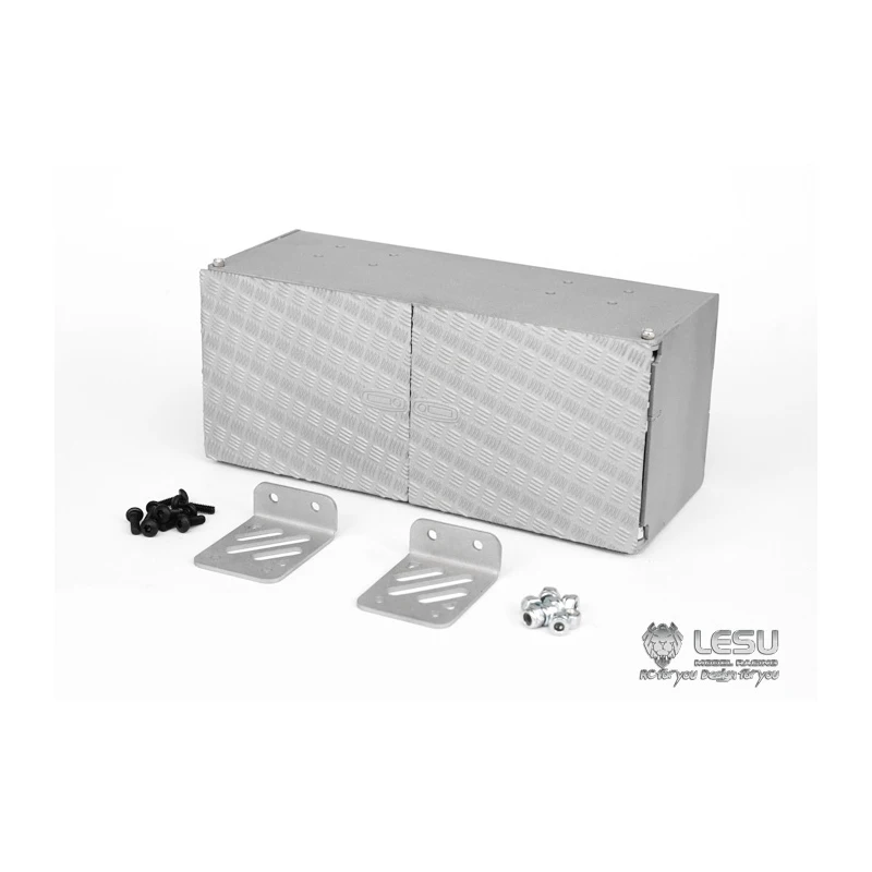 LESU cassetta degli attrezzi in metallo per Tamiyay 1/14 RC trattore camion 700 auto telecomandate Dumper elettrico modello rimorchio Th02568-Smt3