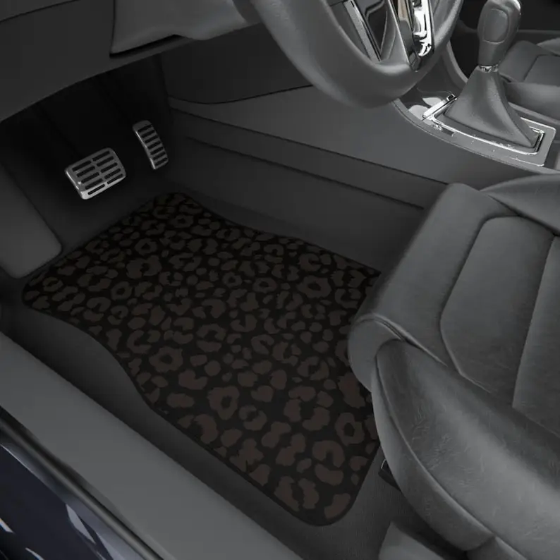 Subtle cheetah print Car Mats Set of 4. Girly car accessories. Cheetah, leopard print car mats. Cute car floor mats.