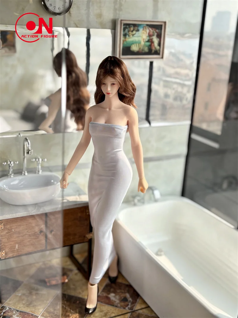 1/6 MFuntoys 아름다운 우아한 절묘한 사교계 스타일 여성 군인 롱 스커트 맞는 12 "TBL 액션 피규어 모델 완구