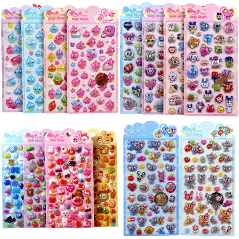 

3D Тамагочи ‌ Наклейки для книг, блокнотов и украшения для ежедневников, аниме-наклейки для милых девочек, подарки на день рождения