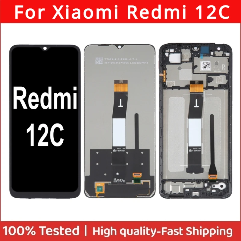 

IPS 6,71 ''для Xiaomi Redmi 12C 22120RN86G ЖК-дисплей с цифровым преобразователем сенсорного экрана в сборе