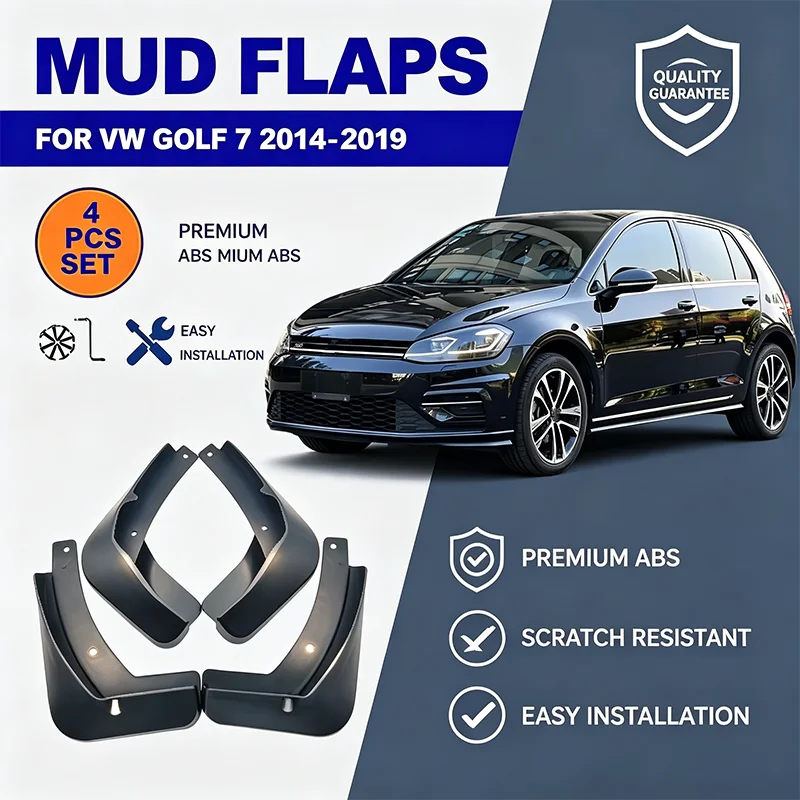 For VW Golf 7 2014-2019 4PCS Mud Flaps Splash Guards Front Rear Wheel Fender Mudguards Car Exterior Protection Accessories