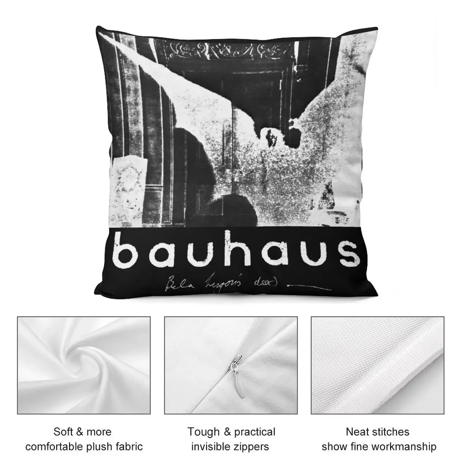 Bela Lugosi's dead horror post punk 80s retro black and white artwork Throw Pillow Sofa Cushions Covers Sofa Cushion pillow