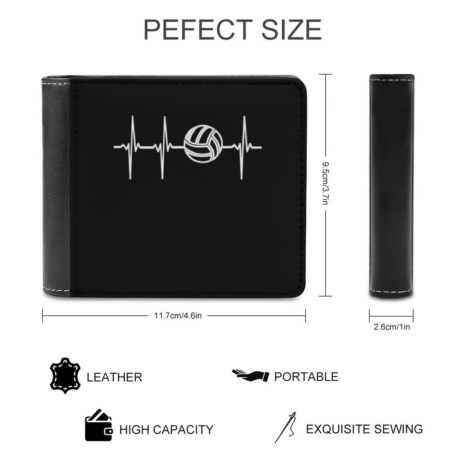 الكرة الطائرة محفظة جلدية محفظة رجالية لتقوم بها بنفسك محفظة شخصية هدية عيد الأب الكرة الطائرة الكرة الطائرة Voleibol Voli Attack Saves #2