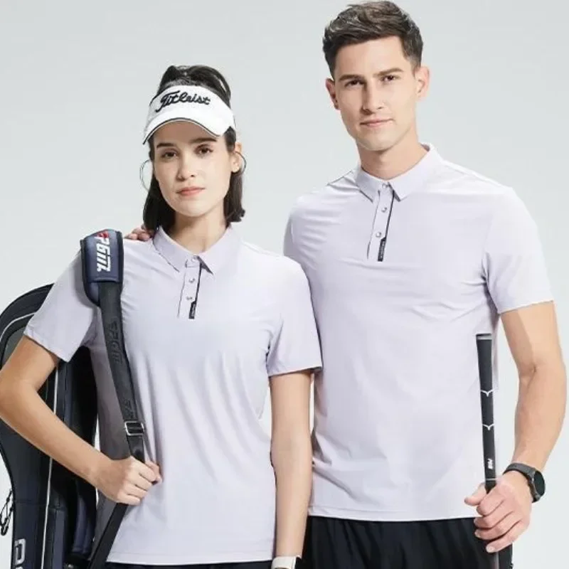 

High quality new Polo shirt Summer lapel men's top Speed Dry ice silk short sleeve T-shirt Running Fitness Golf top