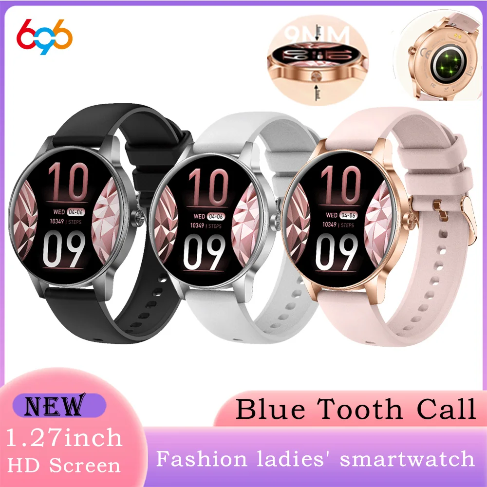 

Женские ультратонкие умные часы высокого уровня с синим зубом, мультиспортивный режим, браслет для здоровья сердечного ритма, IP68, водонепроницаемые умные часы