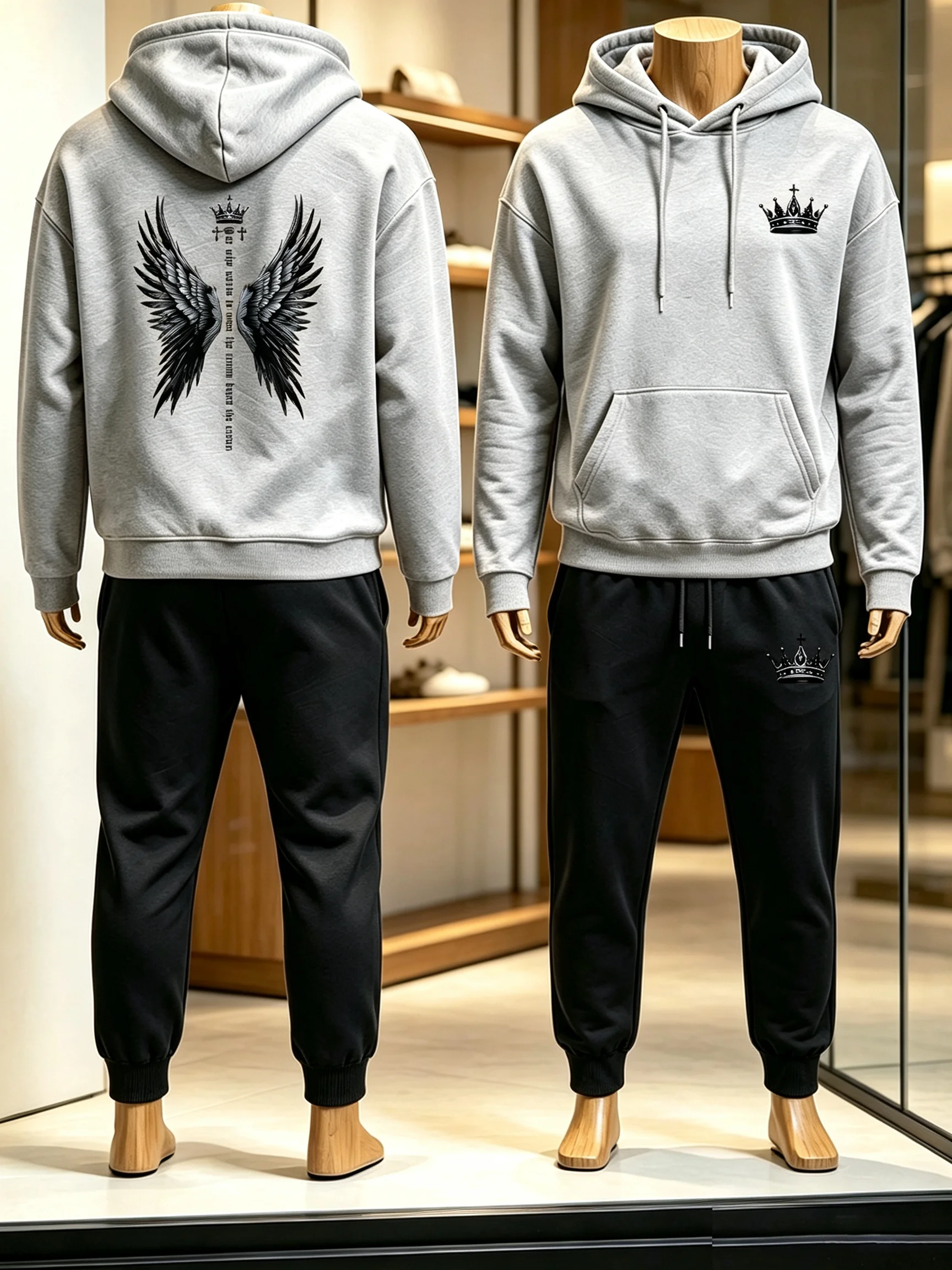 2026 メンズ 2ピーストラックスーツ、ダークウィングクラ - Jogger Sweatpants Men のレビューと価格