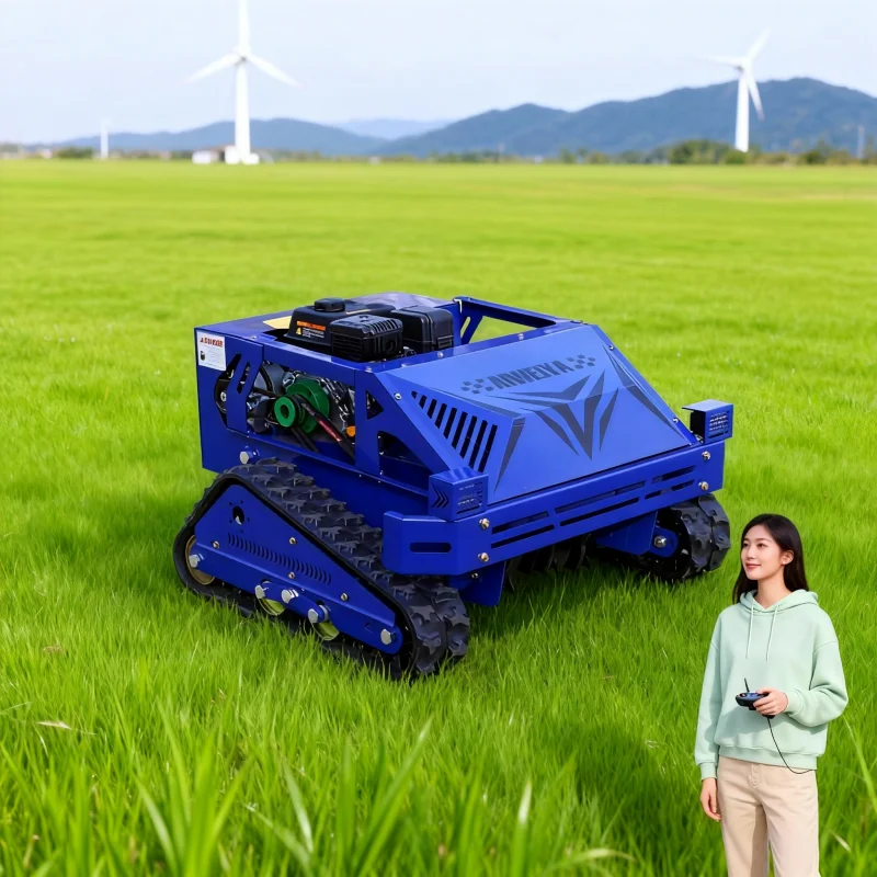 

Customized Upgraded Version Tracked Mowing Machine - 550MM Remote Control Heavy Duty Lawn Mower for All Terrain