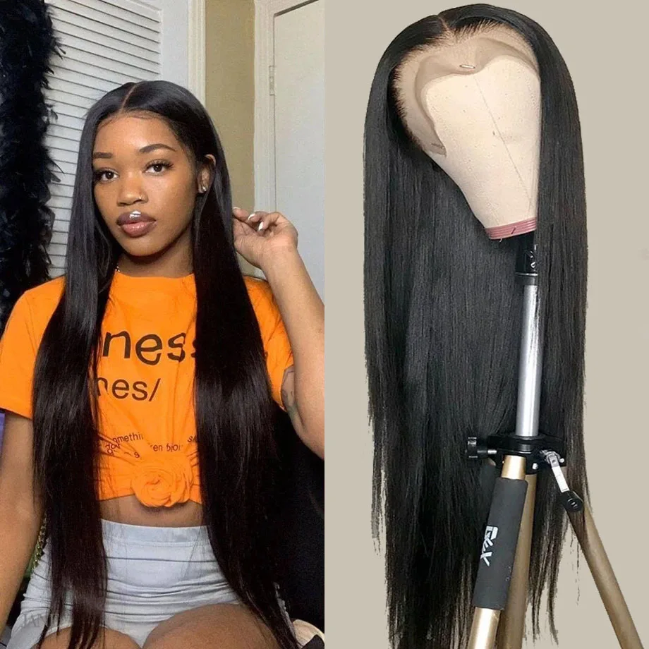 

Натуральный парик из человеческих волос с прямым кружевным фронтом 30-40 дюймов, 360 13x4, 13x6 HD, для женщин, бразильские волосы