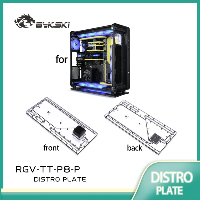Placa de distribución Bykski para caja de computadora Thermaltake Core P8/soporte bomba DDC/eficiente y atractivo/RGV-TT-P8-P