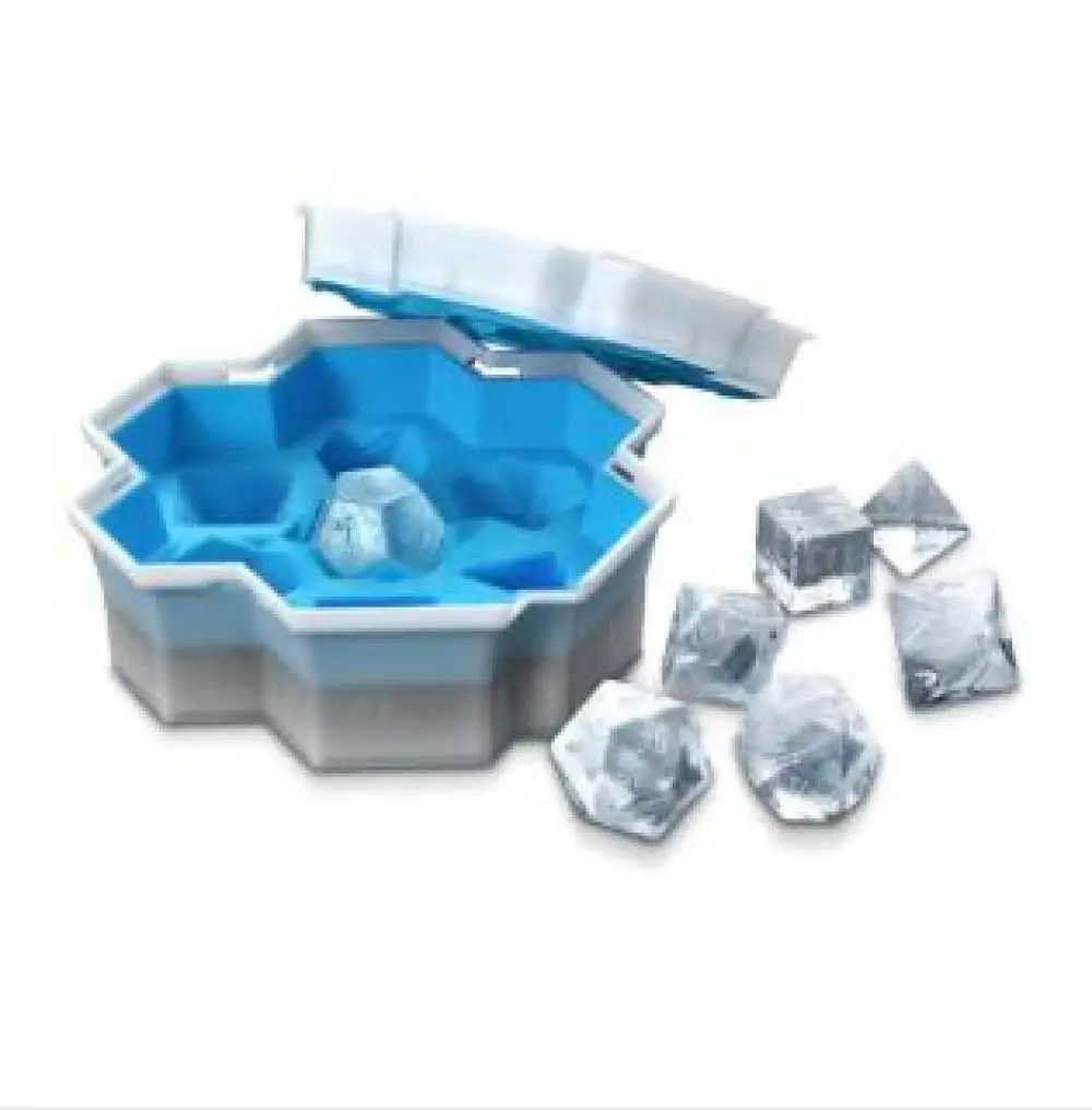 Ice Cube Tray Silicone Ice Cube Mold for Freezer Dice-Shaped Flexible Ice Cube Maker for Whiskey Cocktail Mixed Drinks