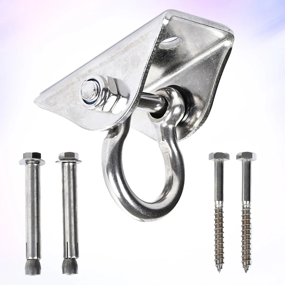 

Yoga Fixed Plate Accessories Durable Stainless Steel Hammock Swing Hooks Silver Hanger For Gymnastics Rings Porch Swings Yoga