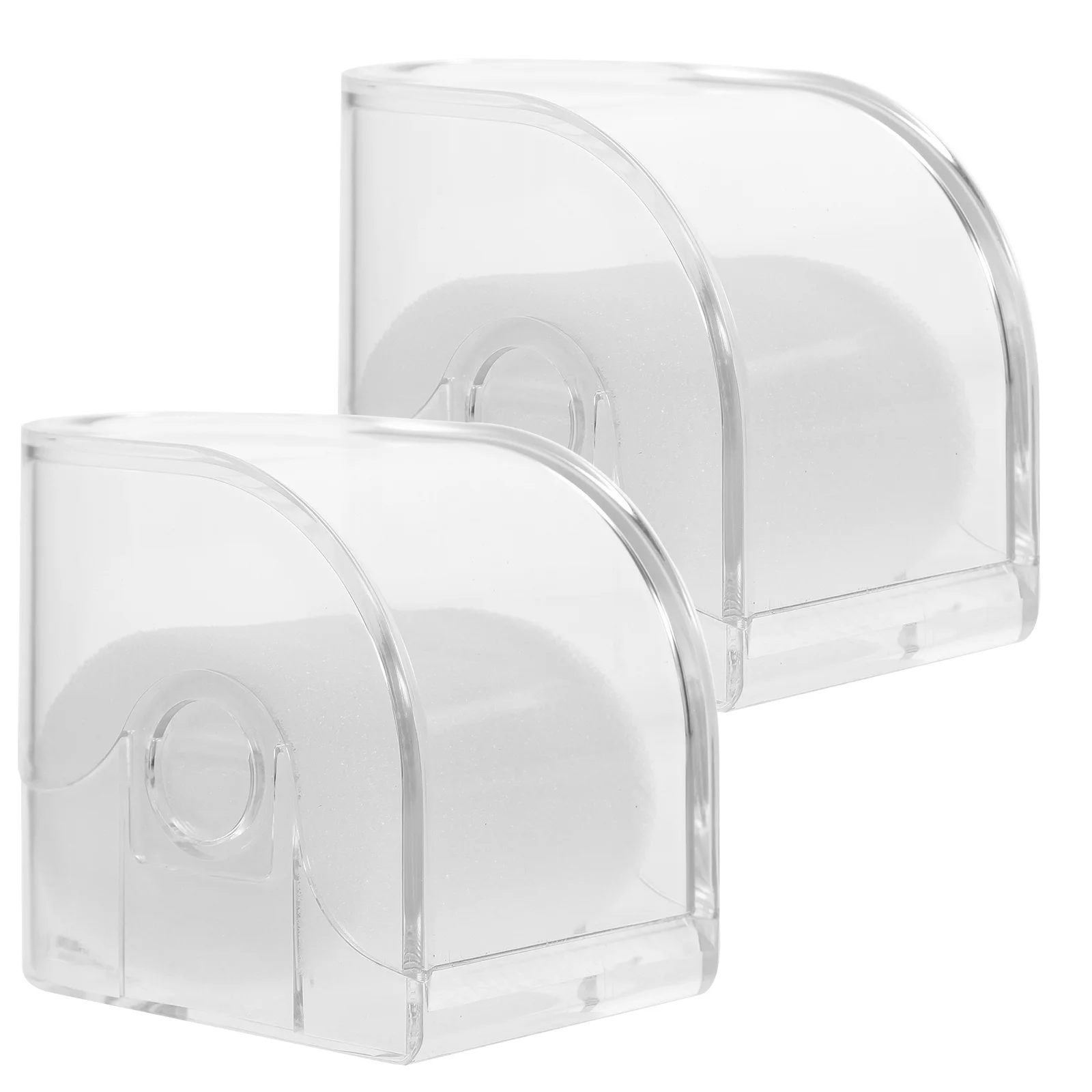 

2Pcs High Quality Watch Display Container Transparent Box with Sponge Holder for Secure Storage and Presentation