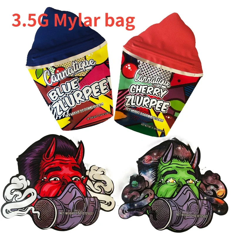 

50/100PCS 4 Styles Special-shaped Bag Empty Mylar Pouchs 3.5g Resealable Smell-proof Aluminum Foil Food Storage Bags