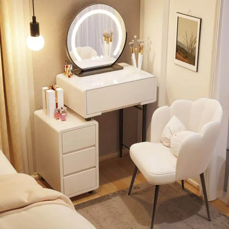 

Glossy European Dressing Table Storage Natural Drawers Modern Dressing Table Grey Drawers Coiffeuse De Chambre Organizer Makeup