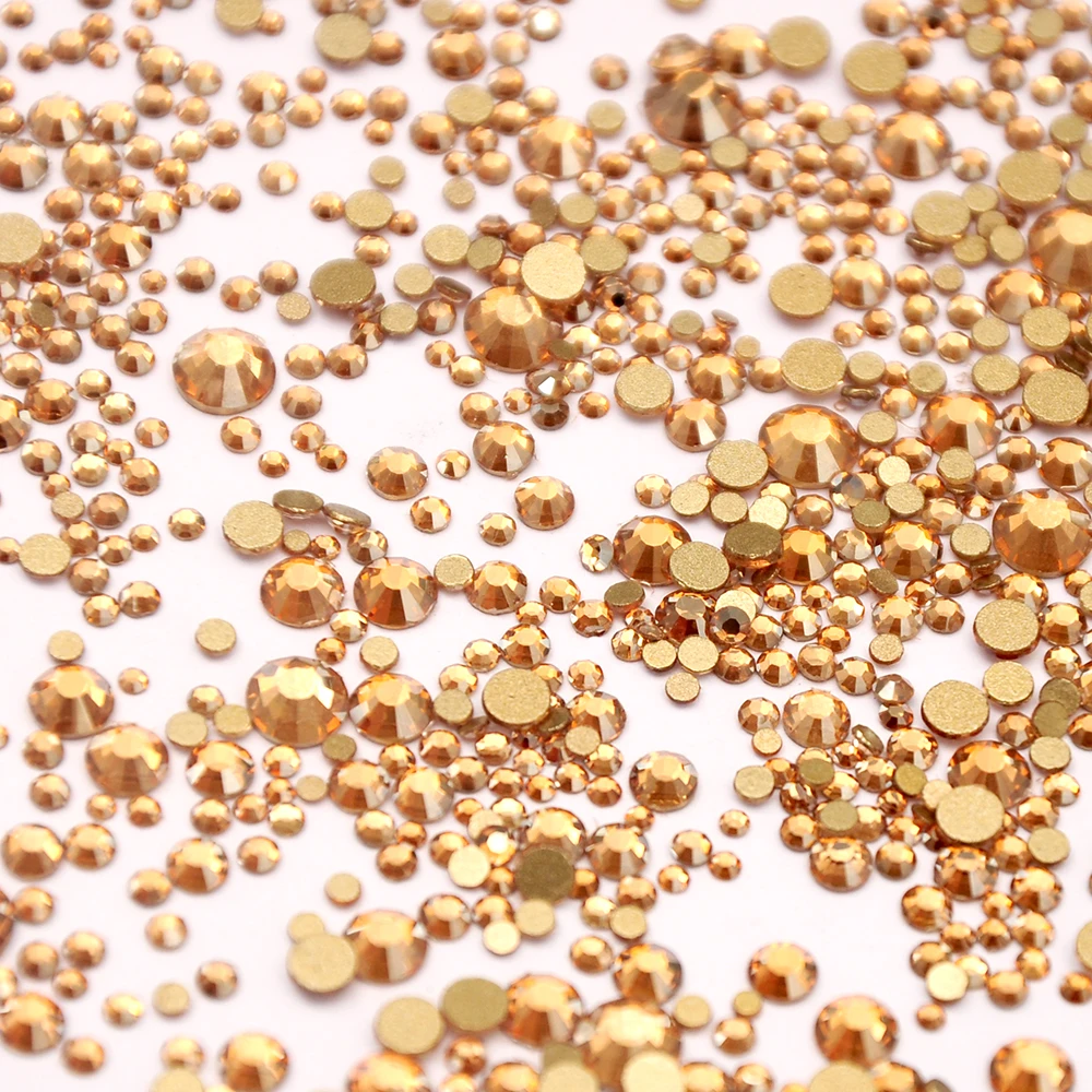 1440PCS SS3-SS20 Mix Colors Mix Size Nail Art Rhinestones Crystal Flat Back Non Hotfix Stone Diamonds For 3D Nails Decorations