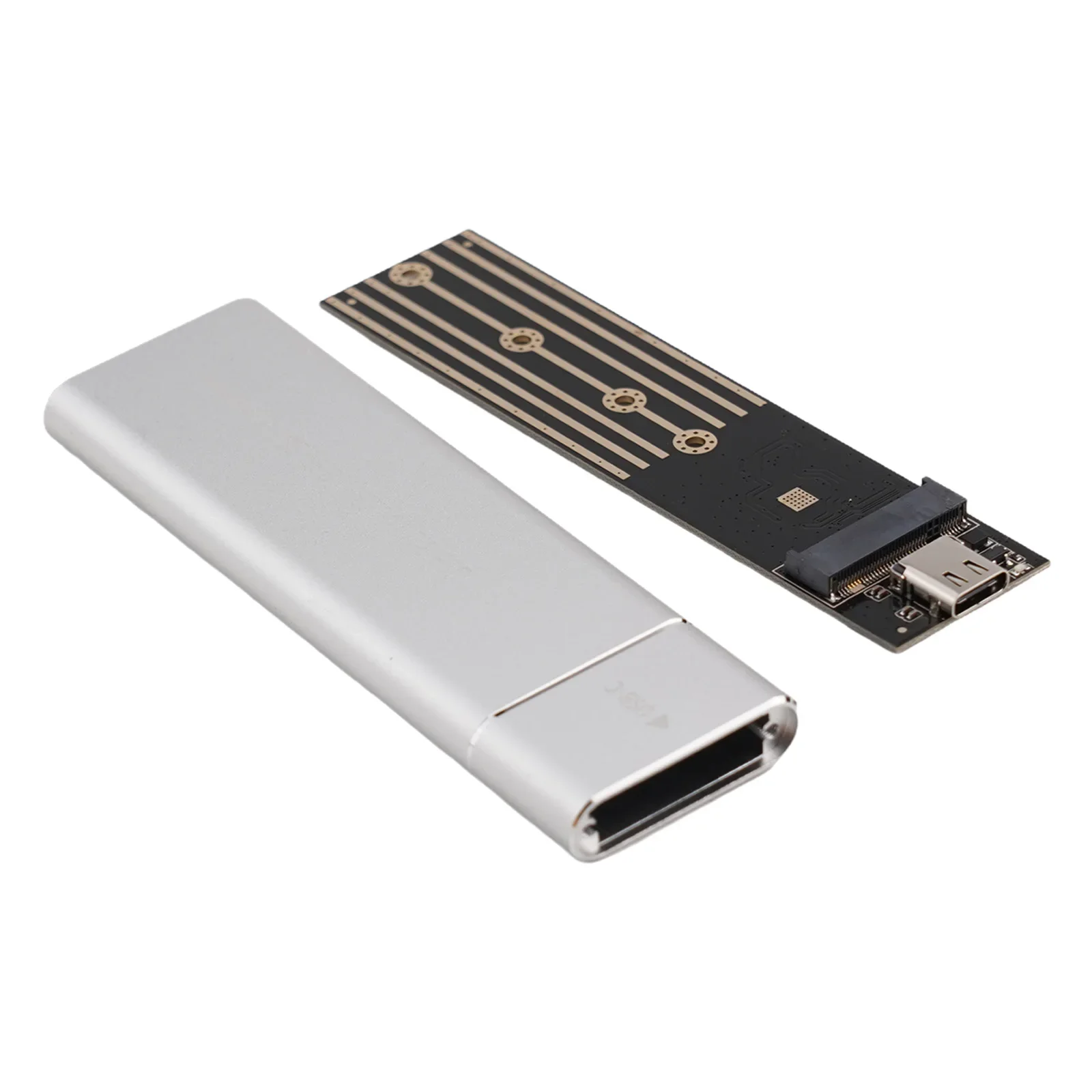 

Легко носить с собой корпус SSD M.2 Высокоскоростной корпус SSD Корпус из алюминиевого сплава Автоматическое распознавание Компактный размер для 2260 M.2 NGFF