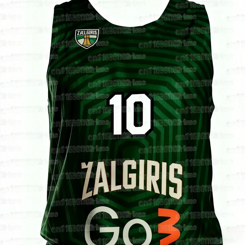 2026 Sommer Neu Zalgiris Kaunas Basketball Match Tank Top Fan-Bekleidung 3D-gedrucktes Sport-T-Shirt Atmungsaktiv Schnelltrocknend Familien-T-Shirt – Detail 8