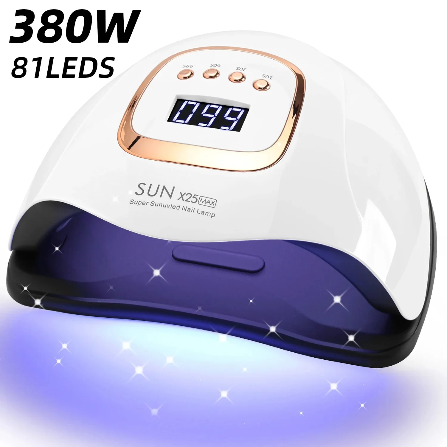X25MAX 81LED UV Lamp for Nails Drying Quick Curing All Gel Nail Polish Professional Powerful UV Light Dryer Manicure Salon