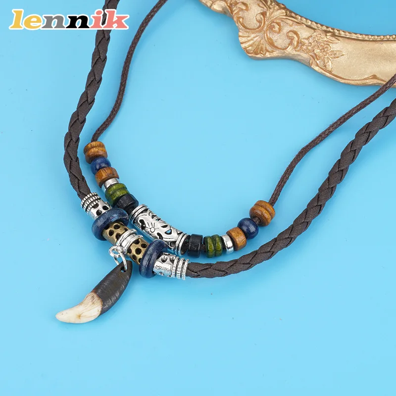LENNIK New Anchor Necklace, Men's Vintage Trendy Pendant Collarbone Chain,Korean Japanese Style,Student Couple Jewelry,Best Gift
