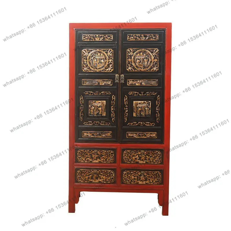 

Chinese retro solid wood locker Ming and Qing classical storage cabinet bedroom wardrobe