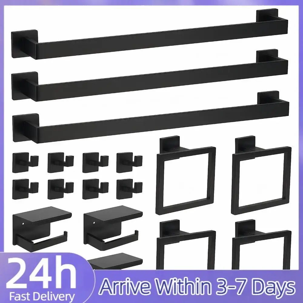 

Набор из 20 предметов для ванной комнаты из нержавеющей стали: аксессуары для ванной, включая вешалку для полотенец, кольцо, крючок, держатель для туалетной бумаги