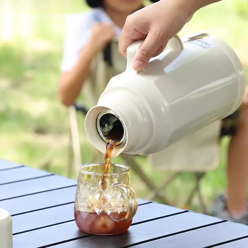 

Small Size Glass Inner Barrel Water Bottle Home Office Bedroom Stainl Steel Insulated Thermos Flask Warm Water Pot