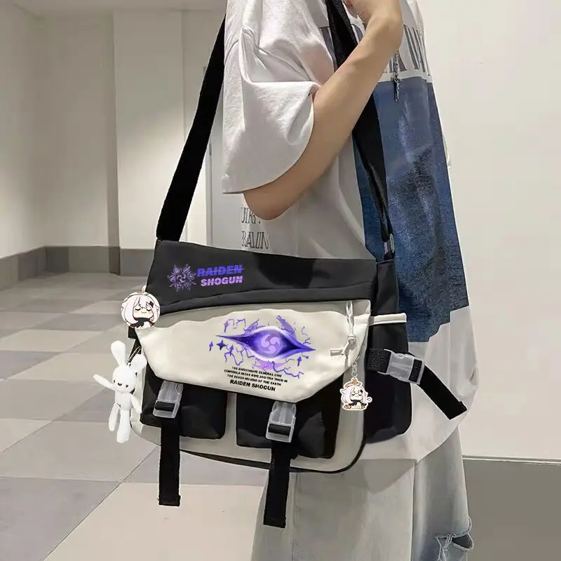 Genshin Impact Crossbody Xiangling Junior Boys And Girls High School Large Capacity Shoulder Bag College Students Casual A