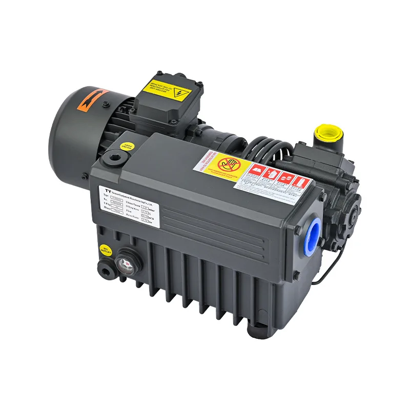 Single stage oil rotary vane vacuum pump