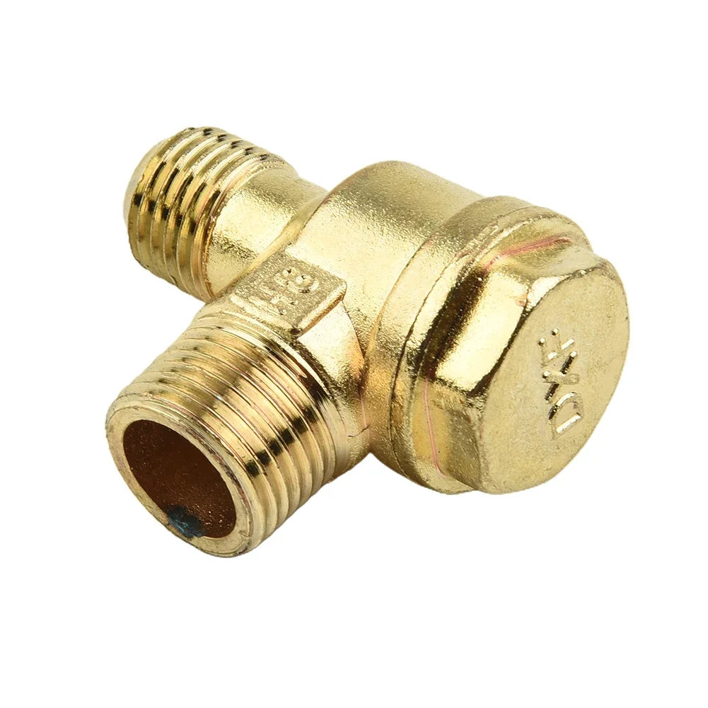 Zinc Alloy Male Thread 3 Way Metal Oil-free Air Compressor 2 Port Check Valve Connector Air Pump Cut-off Valve Pneumatic Parts