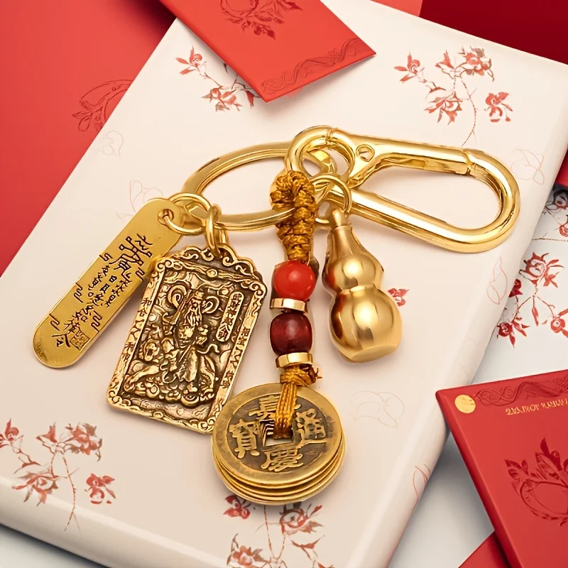 1 SET 5pcs Featuring God of Wealth & Your Zodiac Animal (Rat, Ox, Tiger, Rabbit, Dragon, Snake, Horse, Goat, Monkey, Roost
