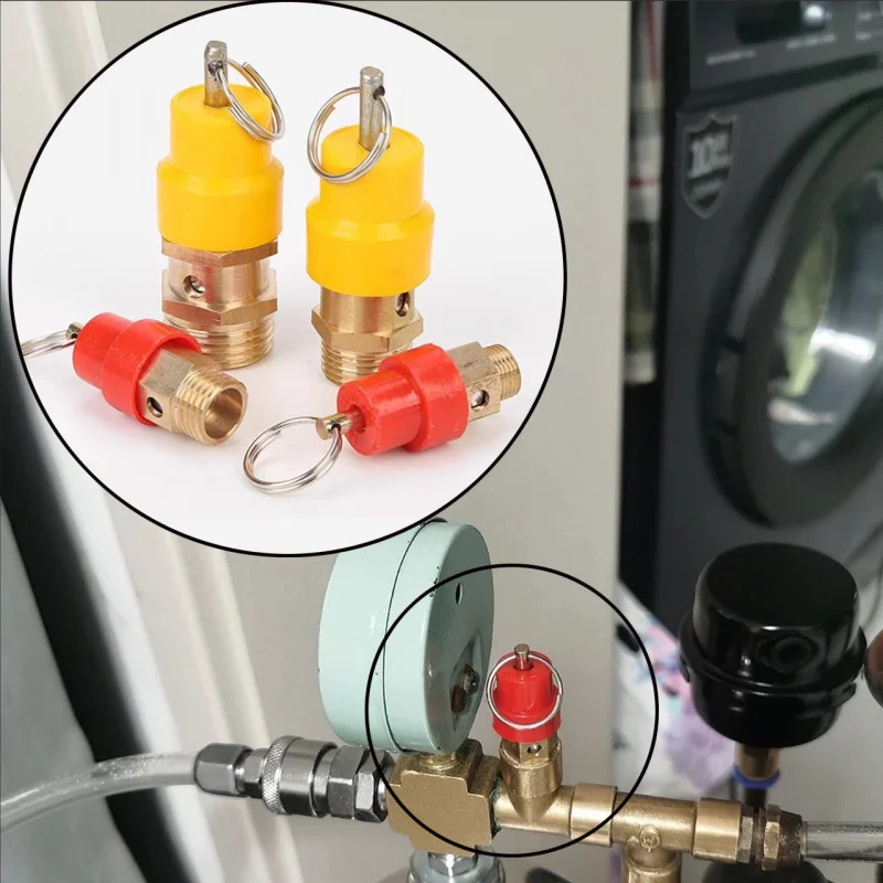 

oil-free silent air compressor parts Brass air pump safety valve, exhaust pressure relief valve