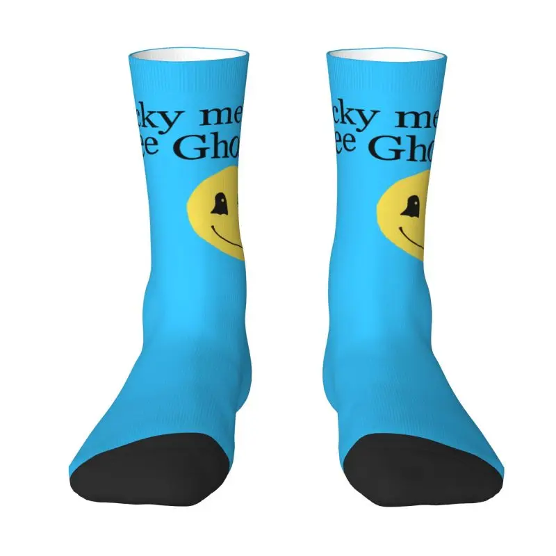 Cool Printed Kanye West Socks for Women Men Stretch Summer Autumn Winter Lucky Me I See Ghosts Crew Socks