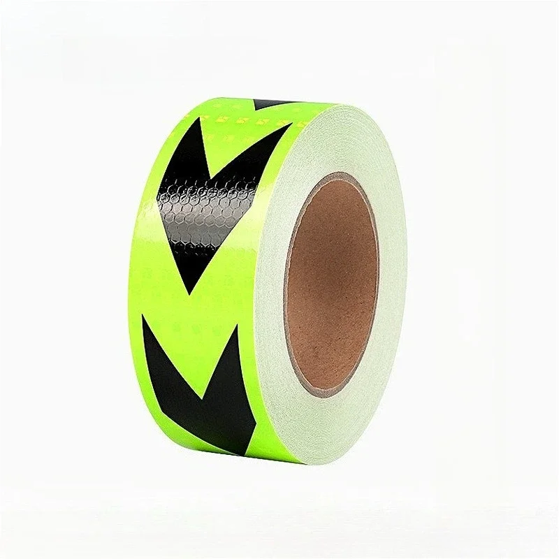 Cinta de advertencia reflectante de 5cm, seguridad del tráfico, anticolisión, pegatina de señal de tráfico nocturna para garaje, cinta reflectante, Material reflectante