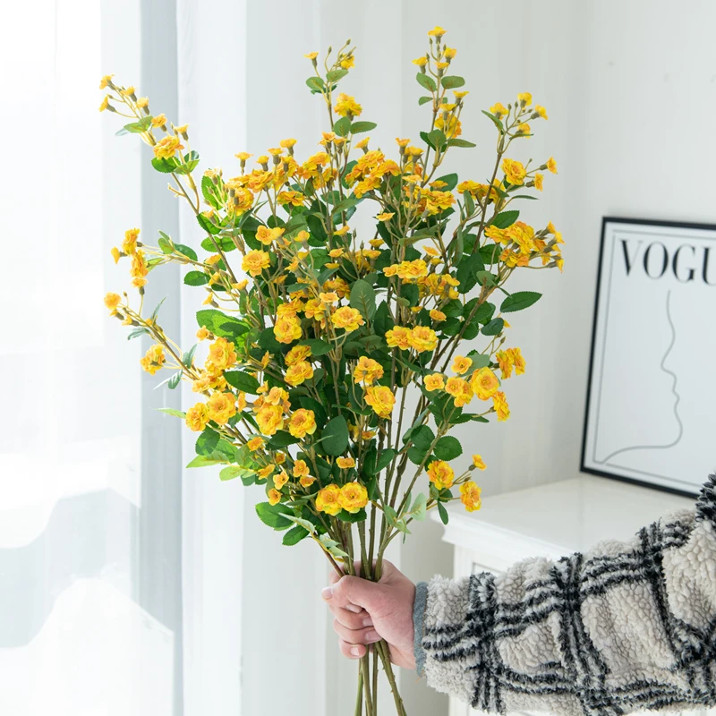 10 Stück Künstliche Blumen, Langer Stiel, Gänseblümchen-Bouquet, Heimdekoration, Tisch-, Hof-, Garten-DIY-Geschenk, Hochzeits-Brautstrauß-Zubehör – Detail 4