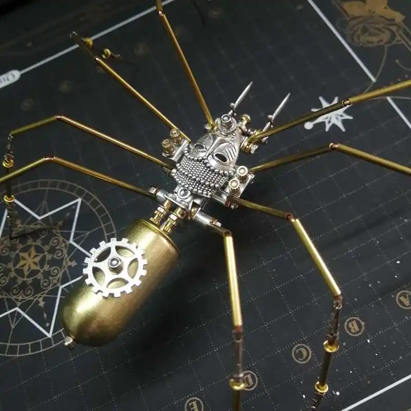 Steampunk Mechanical Insects 3D Puzzle Spider Metal Model Kit DIY Assembly Toy for Children Adults Gift