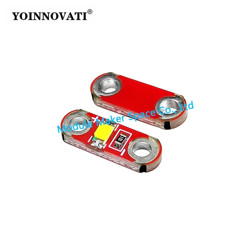 5pcs LilyPad Sewable LED & Momentary Push Button Switch Set with Smart Full-color RGB Module for E-Textiles