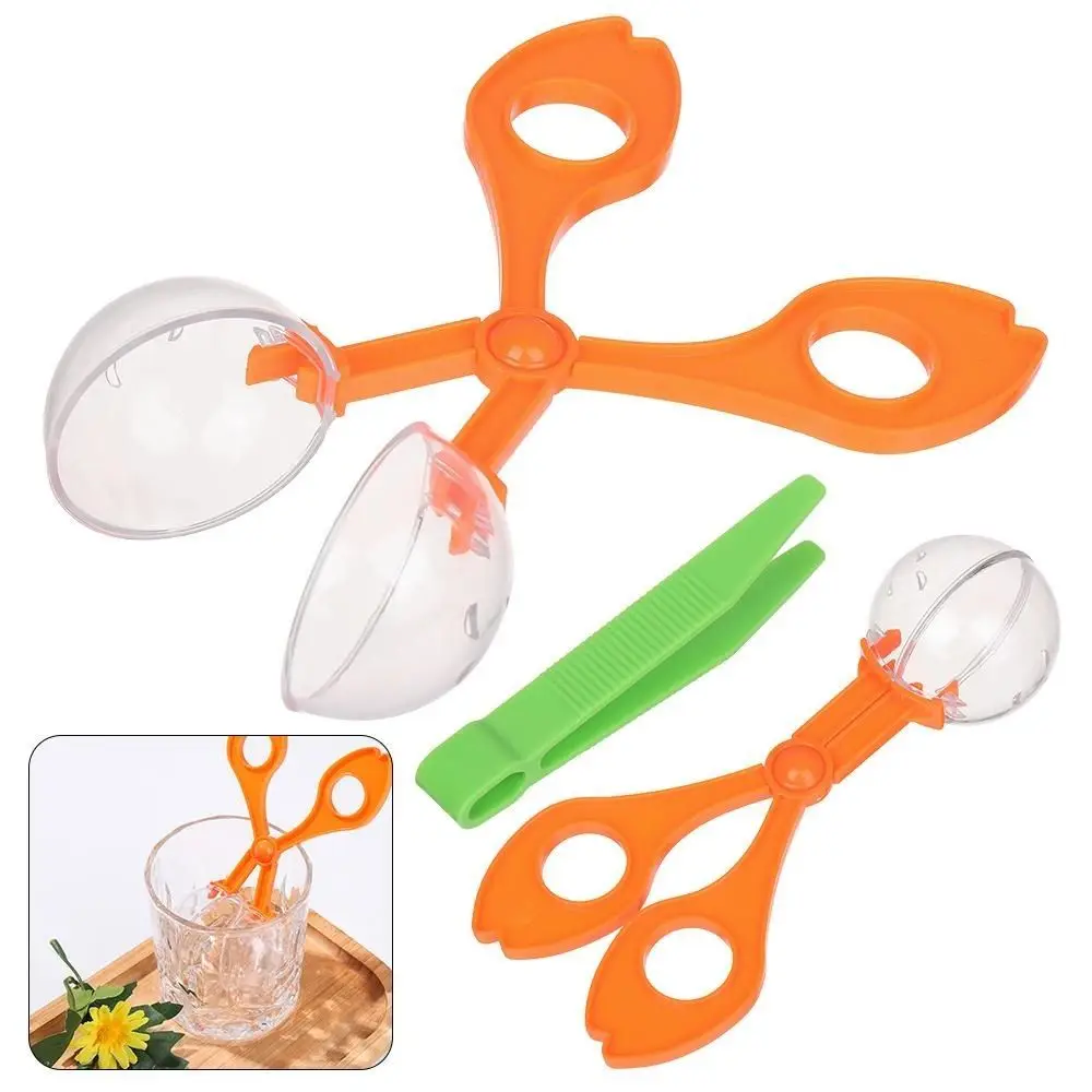 2Pcs/Set Cute Plastic Biology Study Tool Set Plant Insect Insect Catcher Set Scissor Clamp Nature Exploration Toy Kit Children