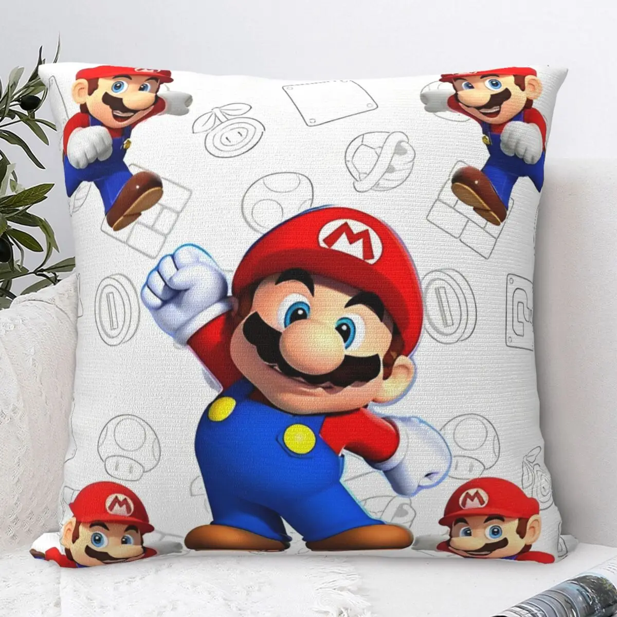 

Наволочка Супер Марио, винтажная наволочка, чехол для подушки с рисунком из полиэстера, наволочки для стула, дивана, украшение дома
